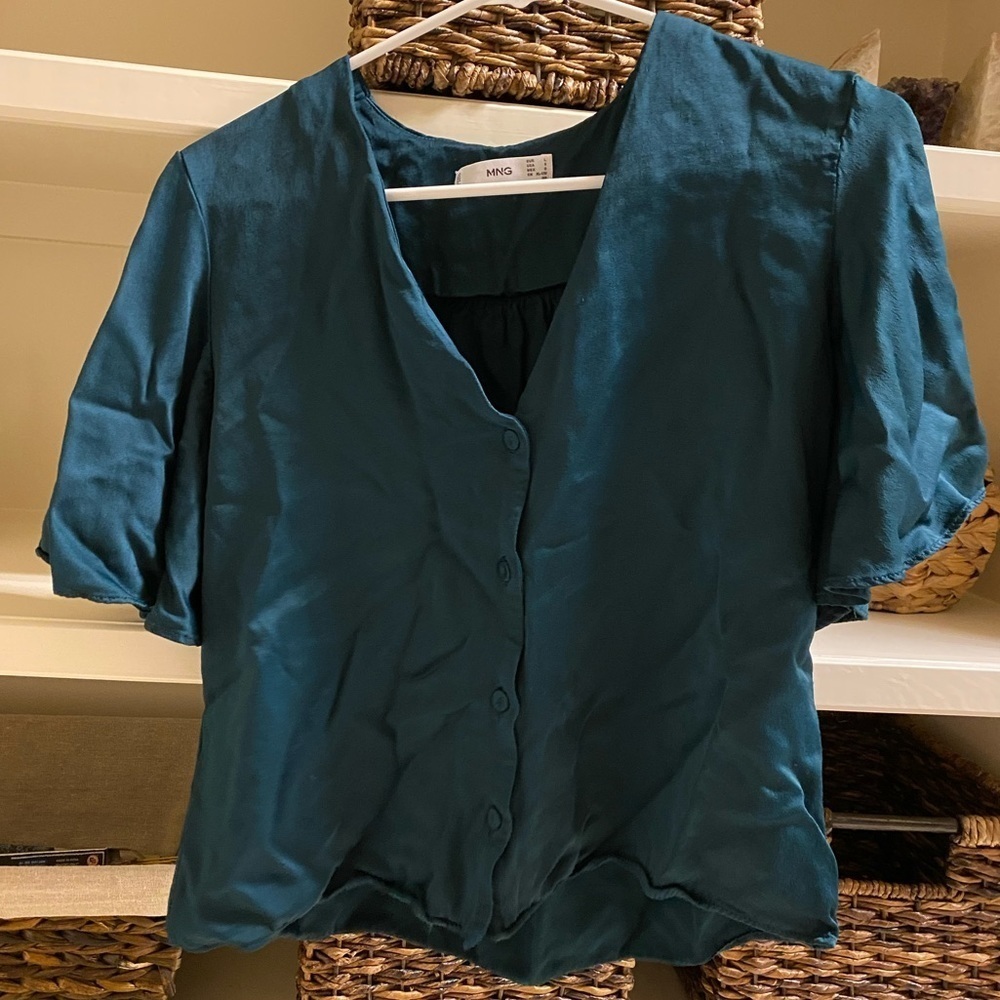 Mango Cropped Blouse